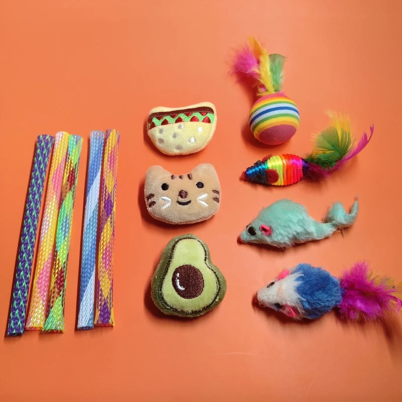 Pet Plush Toy Set Cat Toy With Catmint Kitten Plush Catnip Toy With Scent Cat Mini Catnip Toy Teeth Chewing Grinding Pet Supply