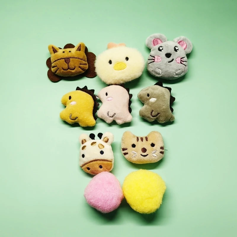 Pet Plush Toy Set Cat Toy With Catmint Kitten Plush Catnip Toy With Scent Cat Mini Catnip Toy Teeth Chewing Grinding Pet Supply