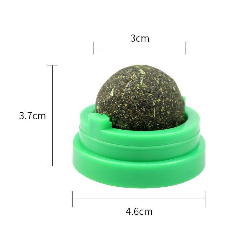 Natural Cat Mint Toy Pet Spinning Ball Cat Mint Sugar Grass Licking Cat Snacks Clean Teeth, Promote Gastrointestinal Digestion