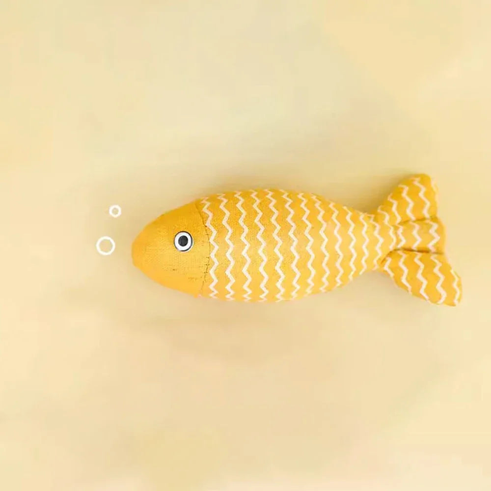 Interactive Simulation Fish Cat Mint Fidget Toys Stuffed Playing Toy for Cat Kitten MADDEN Cat Fish Toy Cat Scratcher Catnip Toy