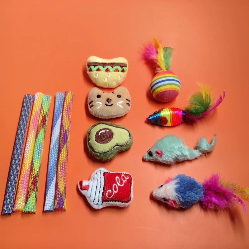 Pet Plush Toy Set Cat Toy With Catmint Kitten Plush Catnip Toy With Scent Cat Mini Catnip Toy Teeth Chewing Grinding Pet Supply