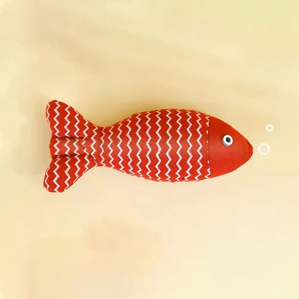 Interactive Simulation Fish Cat Mint Fidget Toys Stuffed Playing Toy for Cat Kitten MADDEN Cat Fish Toy Cat Scratcher Catnip Toy