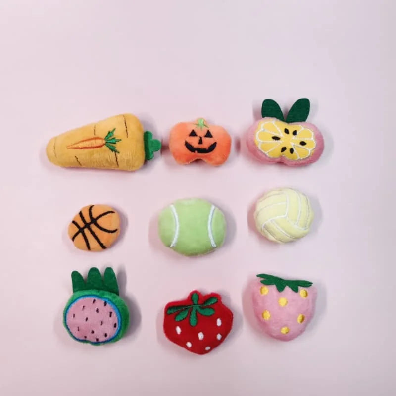 Pet Plush Toy Set Cat Toy With Catmint Kitten Plush Catnip Toy With Scent Cat Mini Catnip Toy Teeth Chewing Grinding Pet Supply