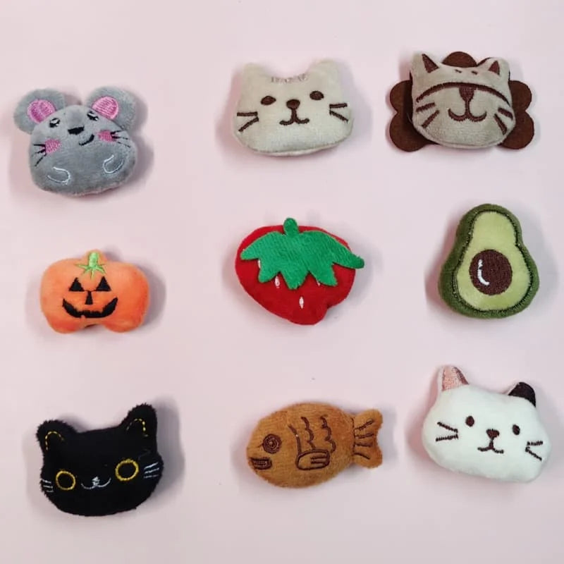 Pet Plush Toy Set Cat Toy With Catmint Kitten Plush Catnip Toy With Scent Cat Mini Catnip Toy Teeth Chewing Grinding Pet Supply