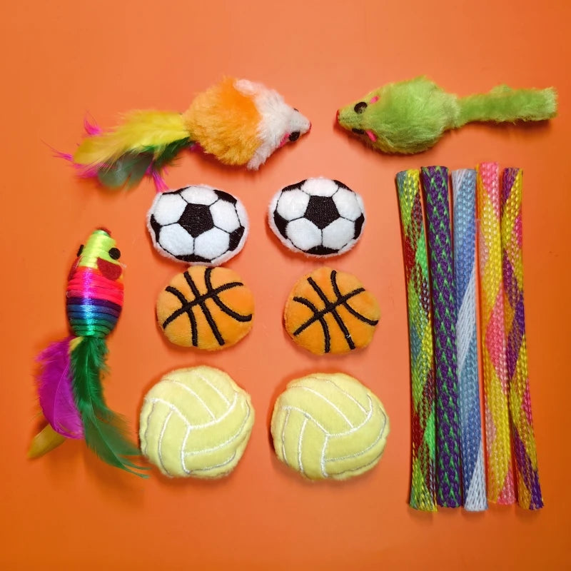 Pet Plush Toy Set Cat Toy With Catmint Kitten Plush Catnip Toy With Scent Cat Mini Catnip Toy Teeth Chewing Grinding Pet Supply
