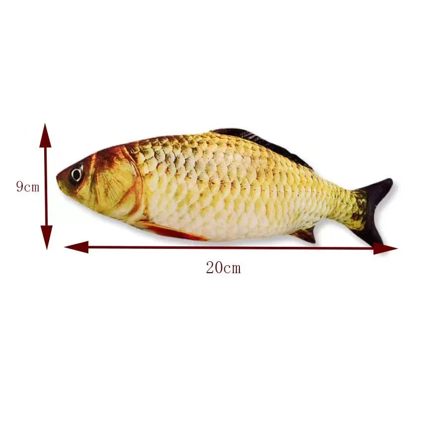 Interactive Simulation Fish Cat Mint Fidget Toys Stuffed Playing Toy for Cat Kitten MADDEN Cat Fish Toy Cat Scratcher Catnip Toy