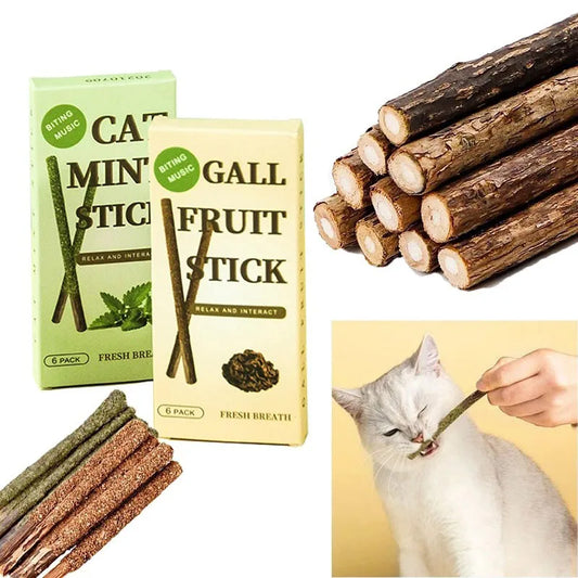 Natural Matatabi Cat Stick Mint Caught Bite Excited Rods Silvervine For Cat Teeth Cleaning Treating Pet Supply Cat Toys