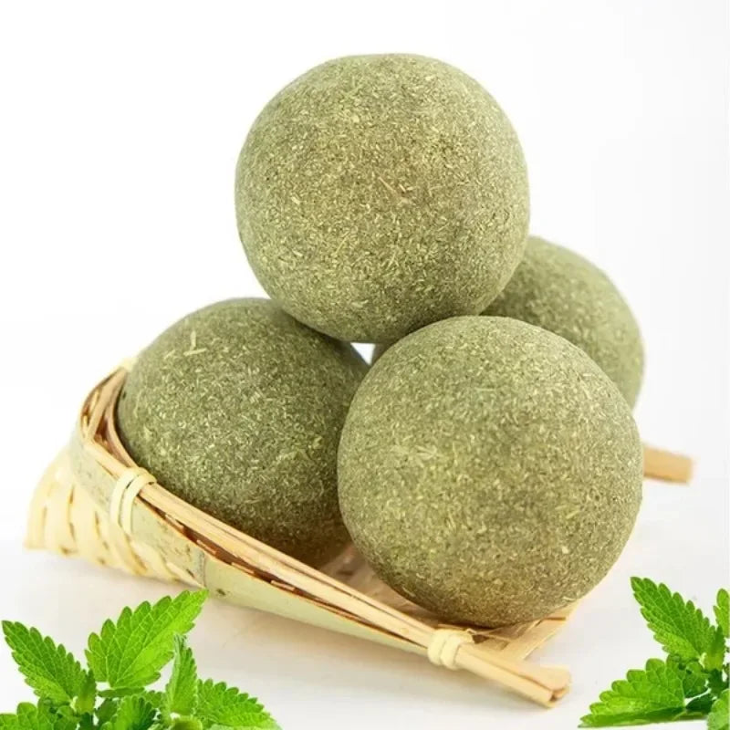 10 Pcs 15mm Healthy Natural Mint Ball Catnip Ball Playing Toy Molars Supplies Pet Snacks Cat Supplies