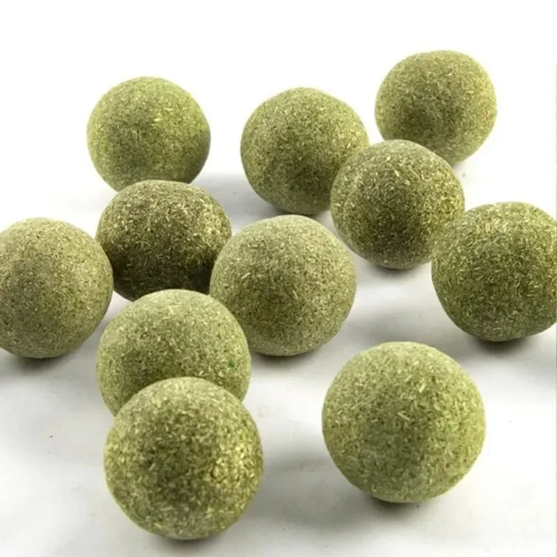 10 Pcs 15mm Healthy Natural Mint Ball Catnip Ball Playing Toy Molars Supplies Pet Snacks Cat Supplies